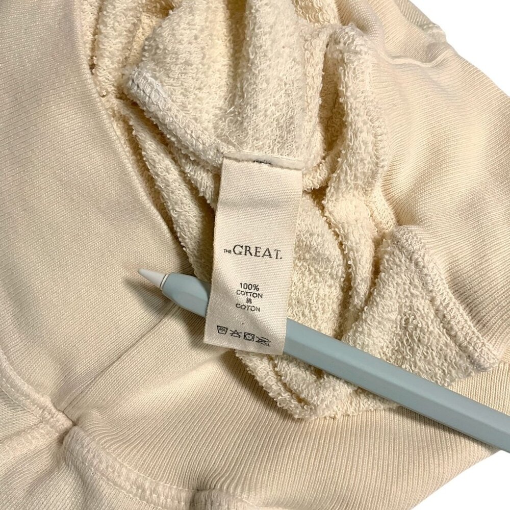 The GREAT.  Blue Jays Graphic Sweatshirt Ivory Pullover Size 0 College Print - Picture 6 of 7